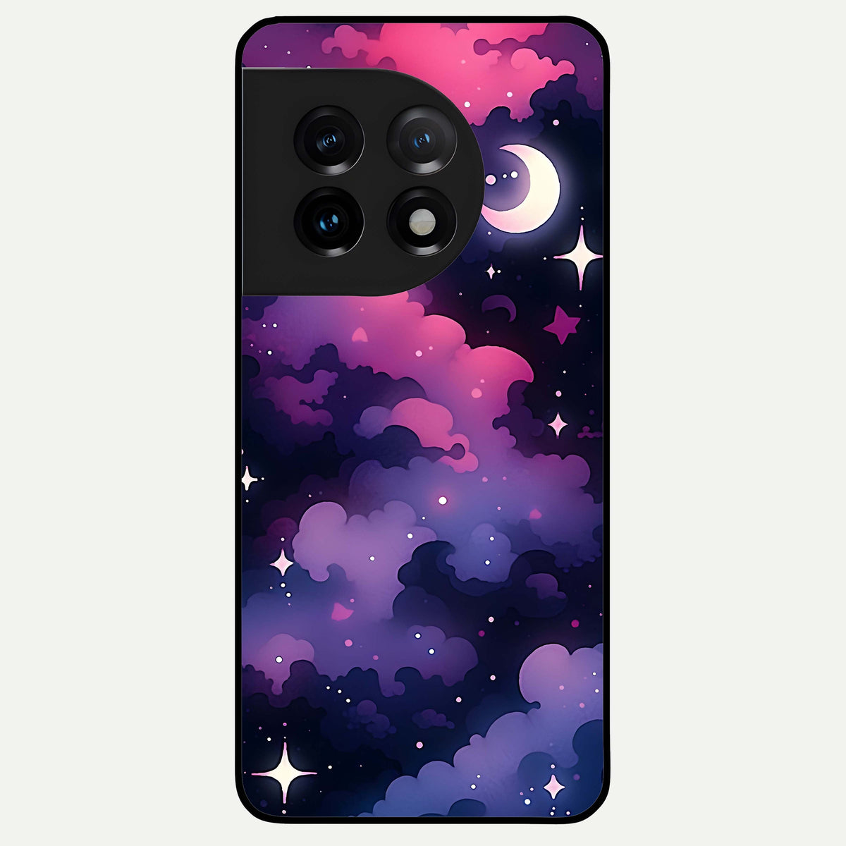  Celestial Moon Magic Glass Case For OnePlus 11 back cover – full design glossy printed glass finish