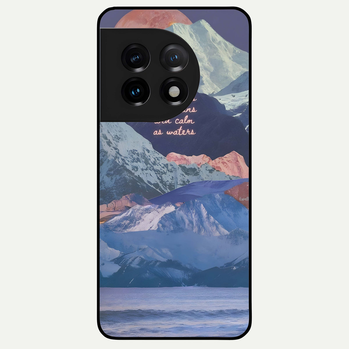  Celestial Mountain Calm Glass Case For OnePlus 11 back cover – full design glossy printed glass finish