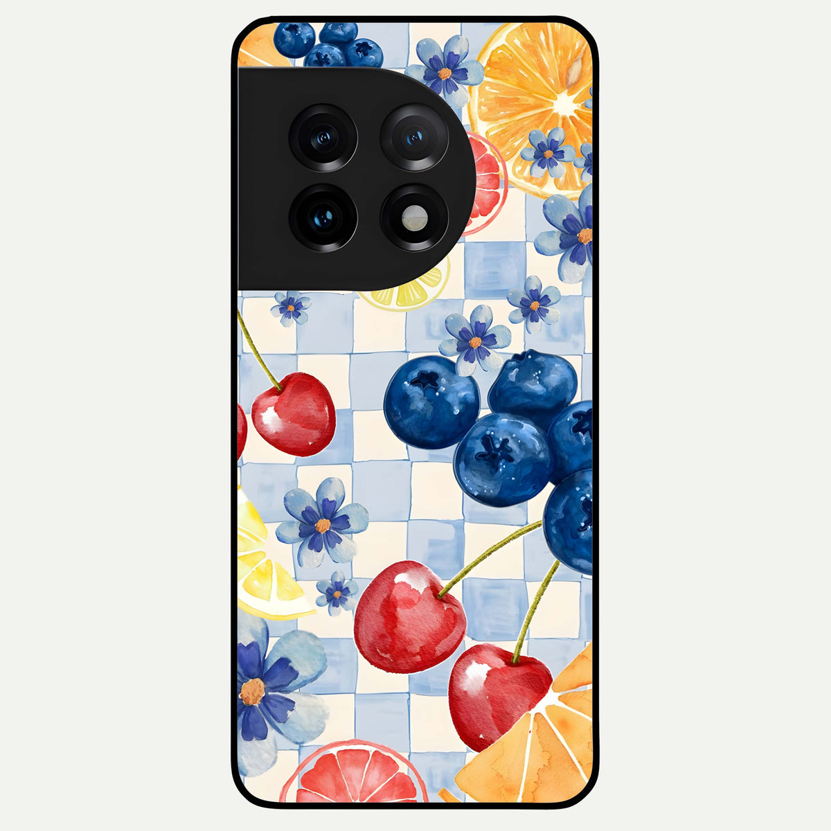  Citrus Bloom Joy Glass Case For OnePlus 11 back cover – full design glossy printed glass finish