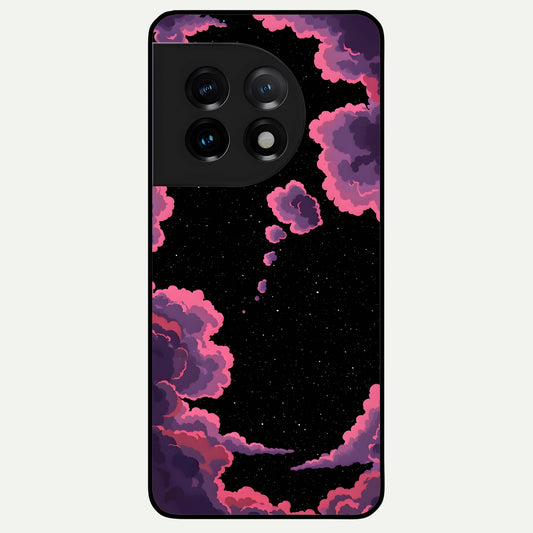  Cosmic Cloud Journey Glass Case For OnePlus 11 back cover – full design glossy printed glass finish