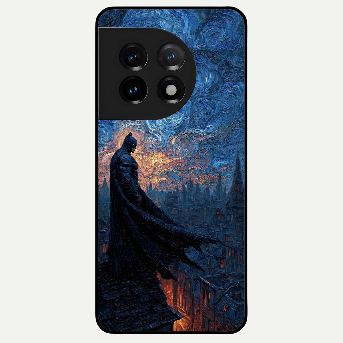  Dark Knight Dusk Glass Case For OnePlus 11 back cover – full design glossy printed glass finish