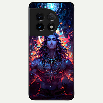  Divine Fire Shiv Glass Case For OnePlus 11 back cover – full design glossy printed glass finish