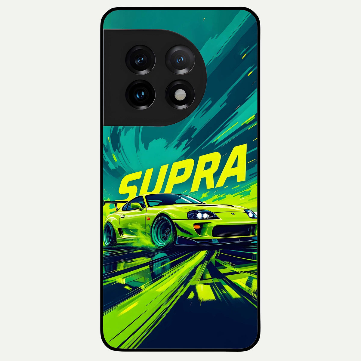  Electric Supra Thunder Glass Case For OnePlus 11 back cover – full design glossy printed glass finish