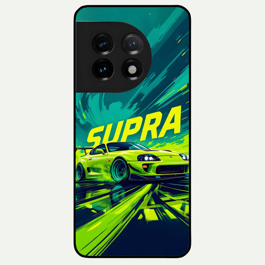  Electric Supra Thunder Glass Case For OnePlus 11 back cover – full design glossy printed glass finish