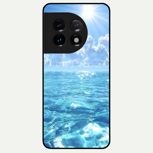  Endless Ocean Horizon Glass Case For OnePlus 11 back cover – full design glossy printed glass finish