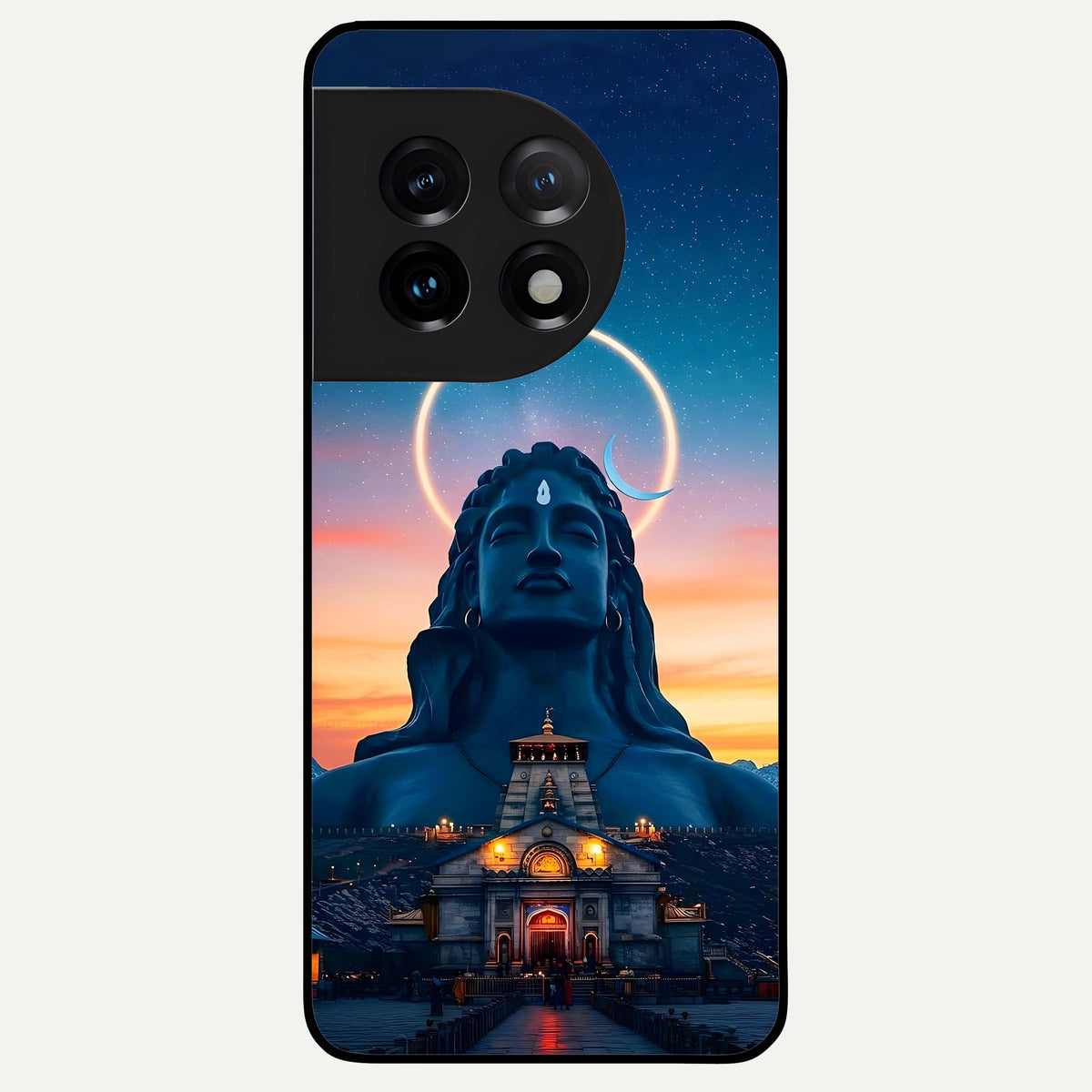  Eternal Shiva Aura Glass Case For OnePlus 11 back cover – full design glossy printed glass finish