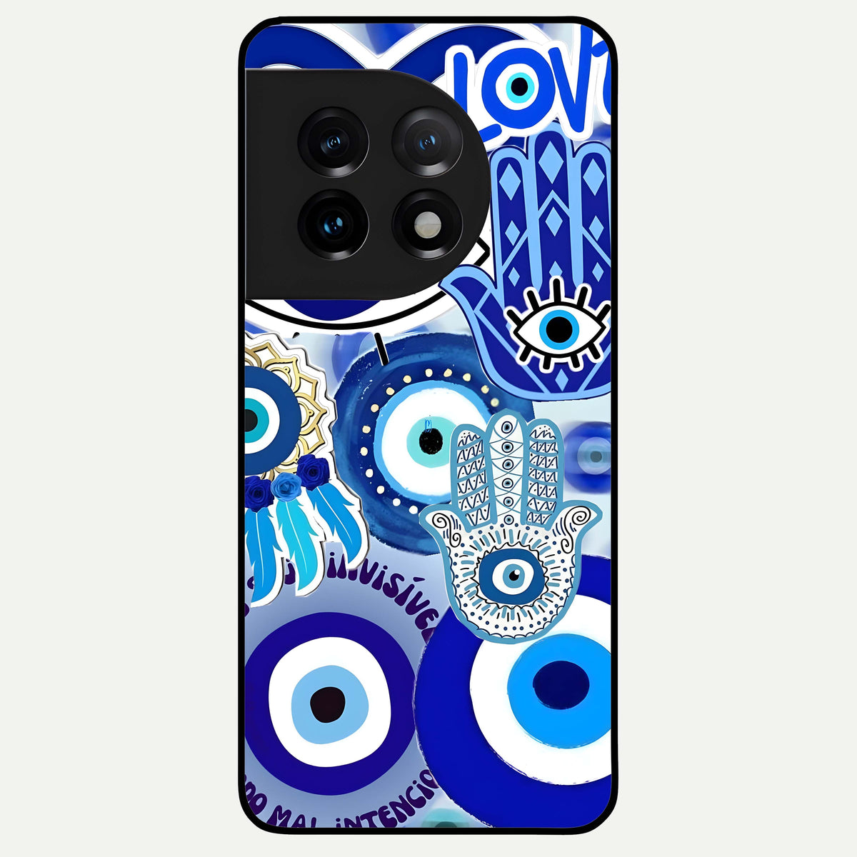  Evil Eyes Dream Glass Case For OnePlus 11 back cover – full design glossy printed glass finish