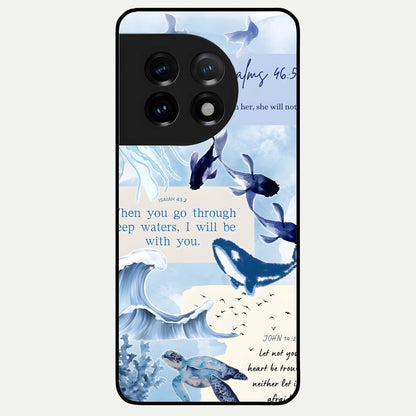  Faithful Ocean Promise Glass Case For OnePlus 11 back cover – full design glossy printed glass finish