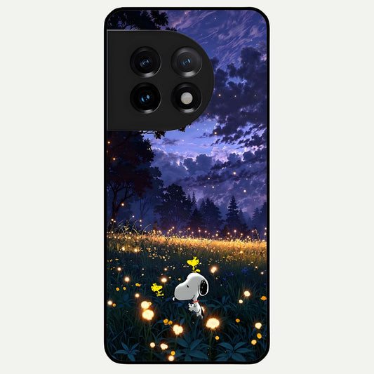  Firefly Meadow Magic Glass Case For OnePlus 11 back cover – full design glossy printed glass finish