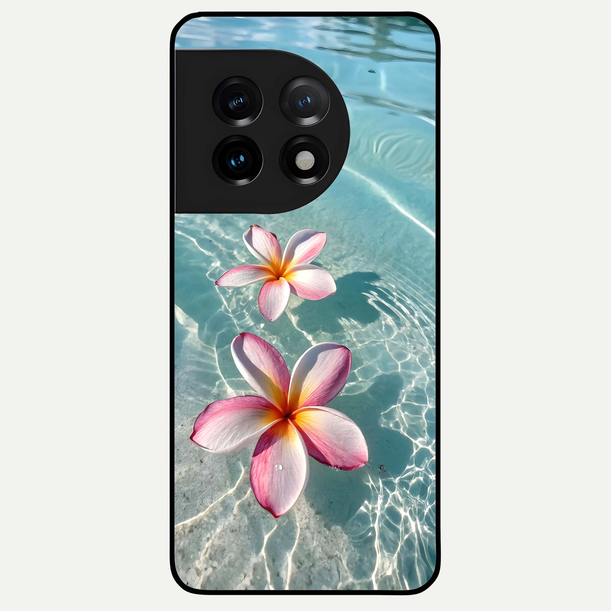  Floating Bloom Bliss Glass Case For OnePlus 11 back cover – full design glossy printed glass finish