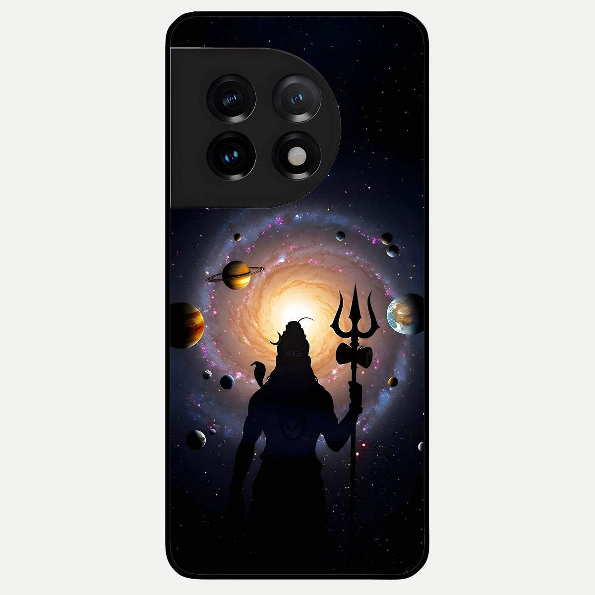  Galactic Shiva Vision Glass Case For OnePlus 11 back cover – full design glossy printed glass finish