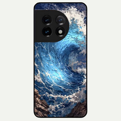  Giant Ocean Wave Glass Case For OnePlus 11 back cover – full design glossy printed glass finish