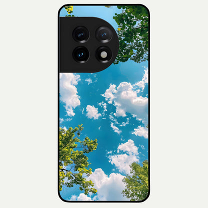 Green Moon Energy Glass Case For OnePlus 11 back cover – full design glossy printed glass finish