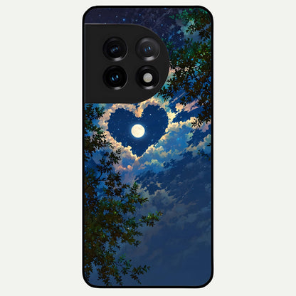  Heart With Moon Sky Glass Case For OnePlus 11 back cover – full design glossy printed glass finish