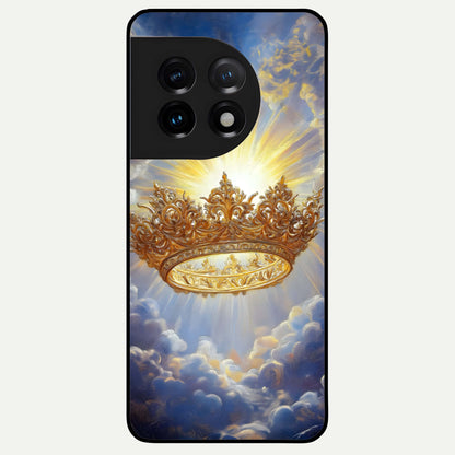  Heavenly Crown Light Glass Case For OnePlus 11 back cover – full design glossy printed glass finish
