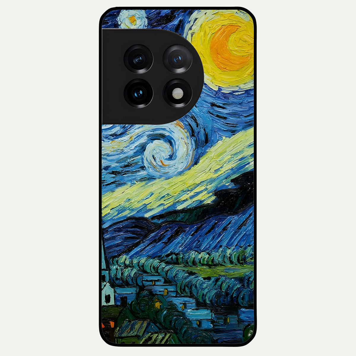  Inspired Van Gogh Art Glass Case For OnePlus 11 back cover – full design glossy printed glass finish