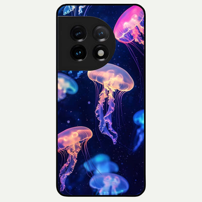  Jellyfish Pattern Glass Case For OnePlus 11 back cover – full design glossy printed glass finish