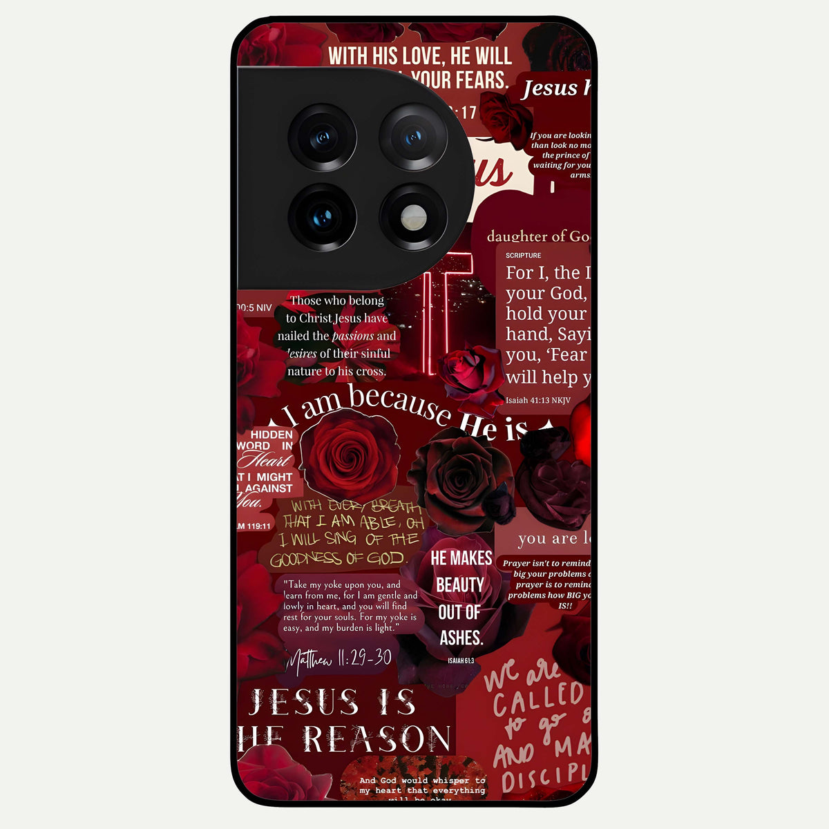  Jesus Love Heals Glass Case For OnePlus 11 back cover – full design glossy printed glass finish