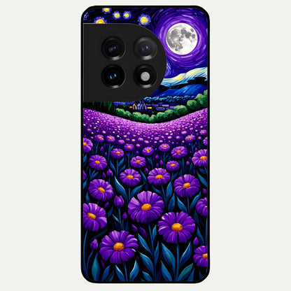 Lavender Moon Field Glass Case For OnePlus 11 back cover – full design glossy printed glass finish