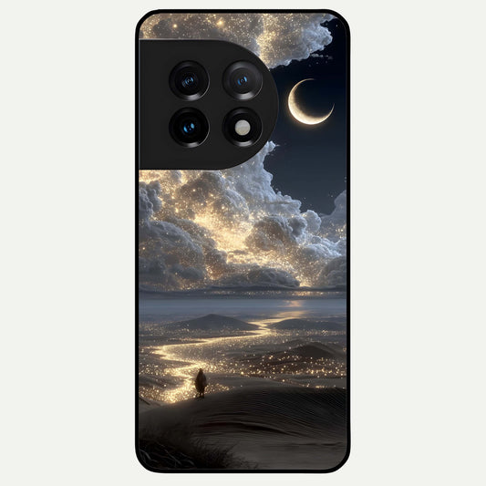  Moonlight Spark Path Glass Case For OnePlus 11 back cover – full design glossy printed glass finish