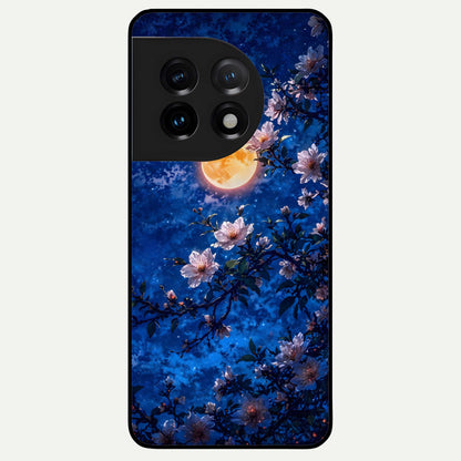  Moonlit Blossoms Night Glass Case For OnePlus 11 back cover – full design glossy printed glass finish