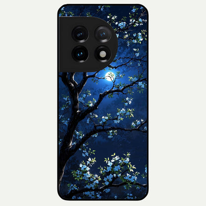  Mystic Floral Night Glass Case For OnePlus 11 back cover – full design glossy printed glass finish