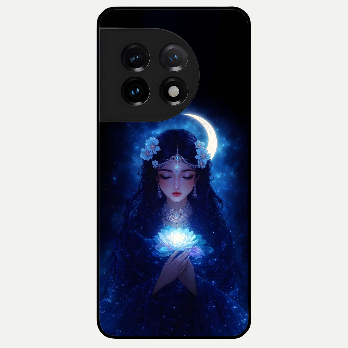  Mystic Moon Queen Glass Case For OnePlus 11 back cover – full design glossy printed glass finish