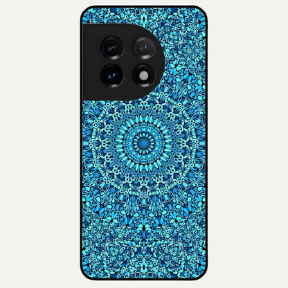  Ocean Bloom Mandala Glass Case For OnePlus 11 back cover – full design glossy printed glass finish
