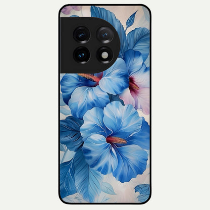  Ocean Hibiscus Grace Glass Case For OnePlus 11 back cover – full design glossy printed glass finish
