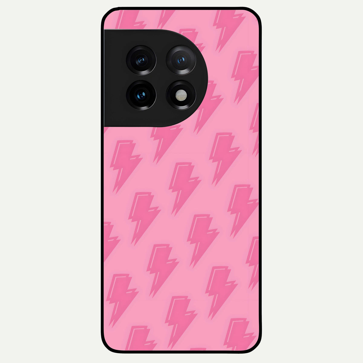  Pink Moo Magic Glass Case For OnePlus 11 back cover – full design glossy printed glass finish