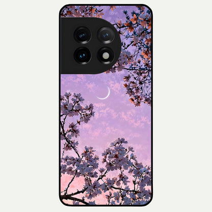  Purple Serenity Moon Glass Case For OnePlus 11 back cover – full design glossy printed glass finish