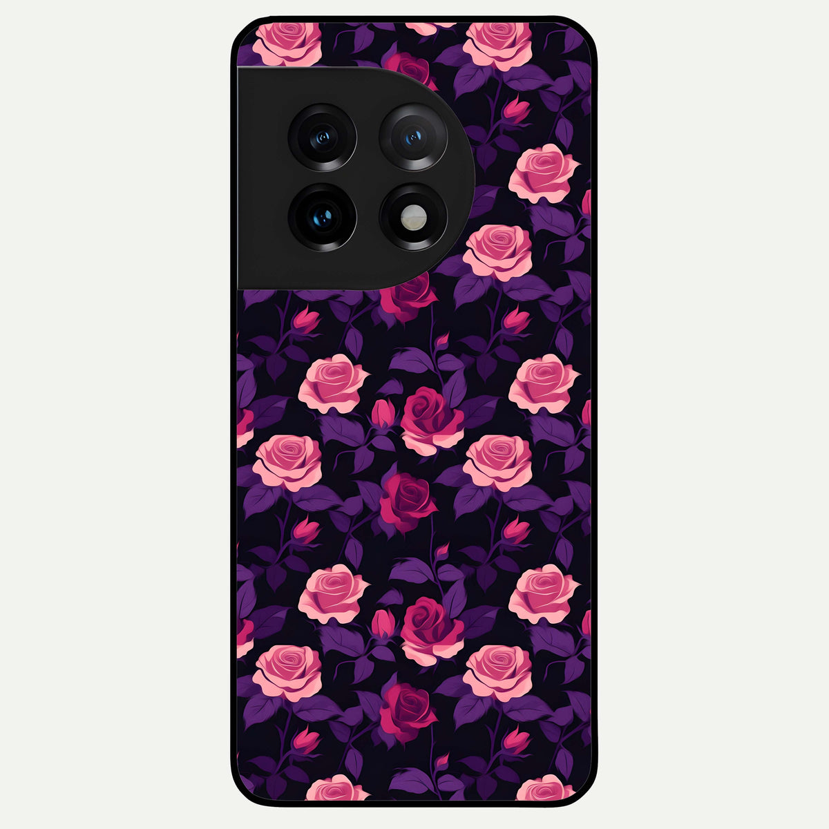  Rose Garden Twilight Glass Case For OnePlus 11 back cover – full design glossy printed glass finish