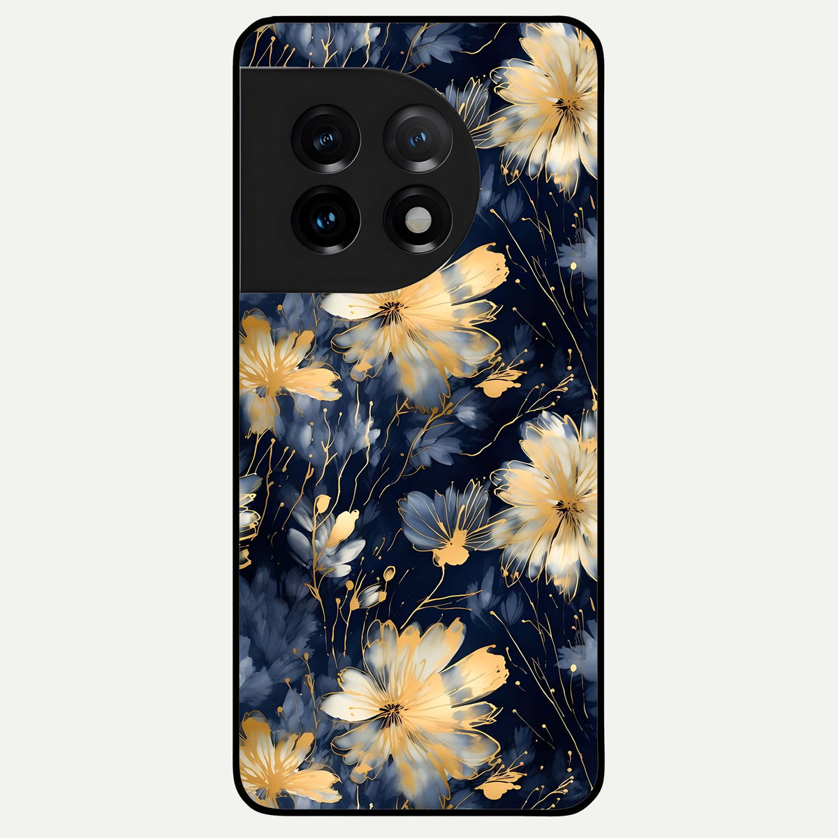  Royal Petal Dream Glass Case For OnePlus 11 back cover – full design glossy printed glass finish