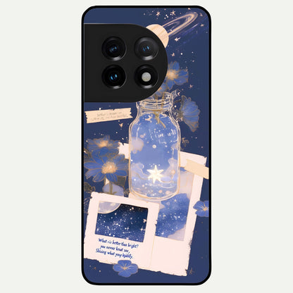  Starlit Cosmic Jar Glass Case For OnePlus 11 back cover – full design glossy printed glass finish