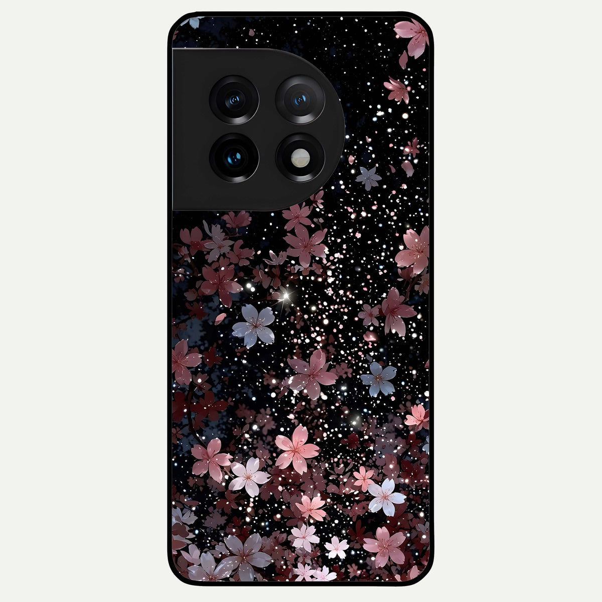  Starlit Flower Dreams Glass Case For OnePlus 11 back cover – full design glossy printed glass finish