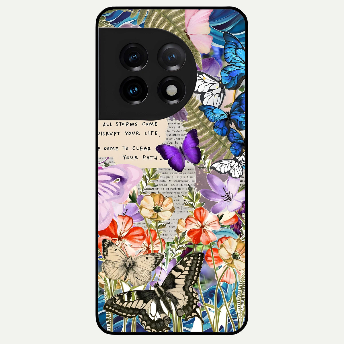  Storm Path Bloom Glass Case For OnePlus 11 back cover – full design glossy printed glass finish