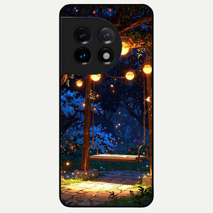  Twilight Garden Swing Glass Case For OnePlus 11 back cover – full design glossy printed glass finish