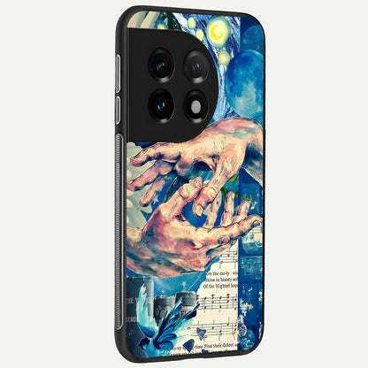  Aesthetic Divider back cover For OnePlus 11 slim fit glass case with vibrant aesthetic design