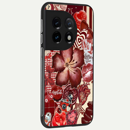  Aesthetic Little Freak back cover For OnePlus 11 slim fit glass case with vibrant aesthetic design