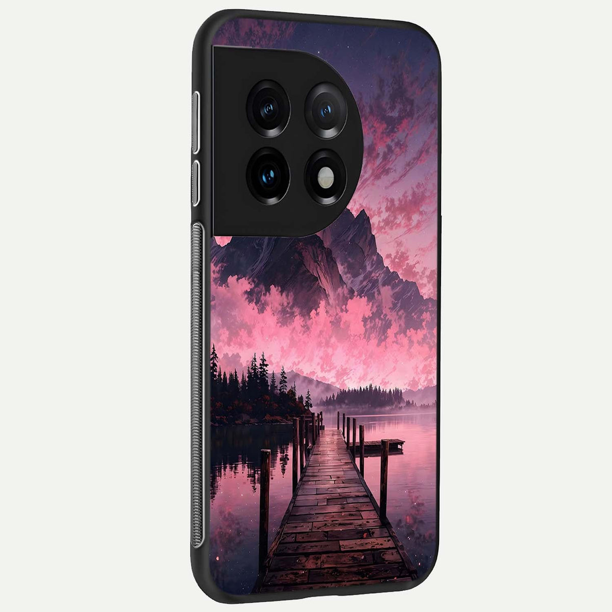  Beautiful Mountain View back cover For OnePlus 11 slim fit glass case with vibrant aesthetic design