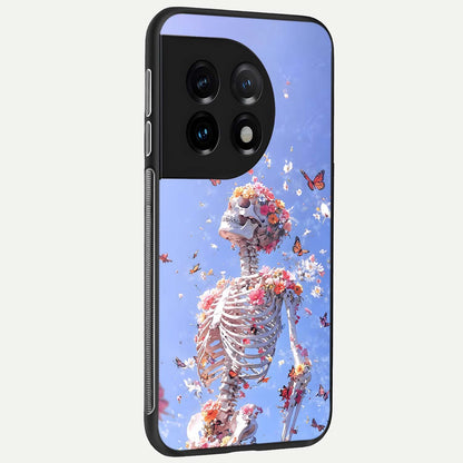  Bloom Beyond Bones back cover For OnePlus 11 slim fit glass case with vibrant aesthetic design