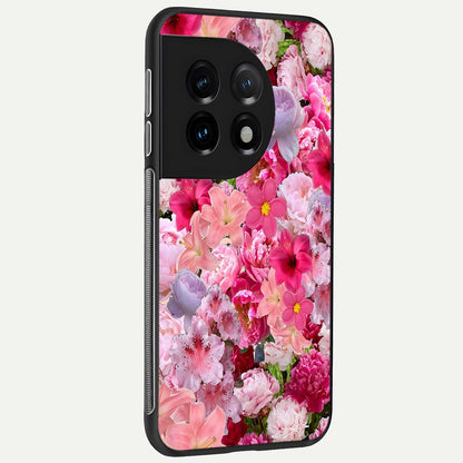  Bloom Crush Fantasy back cover For OnePlus 11 slim fit glass case with vibrant aesthetic design