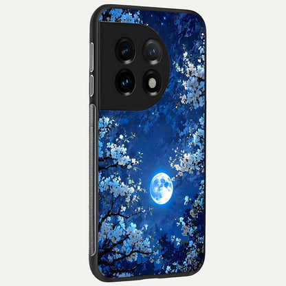  Blossom Moonlight Sky back cover For OnePlus 11 slim fit glass case with vibrant aesthetic design