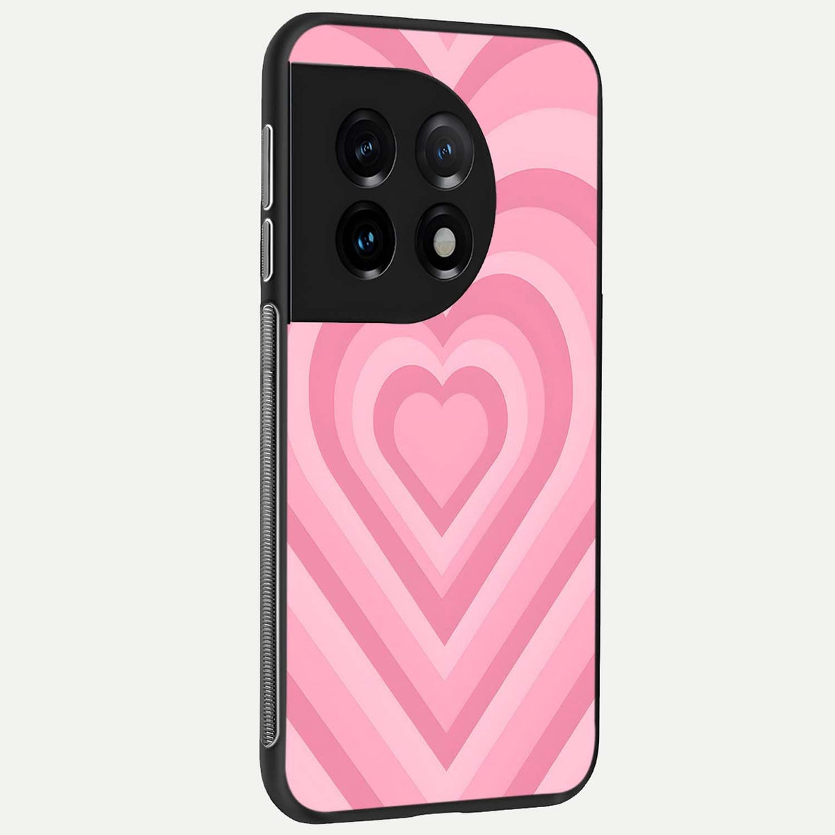  Blush Heart Waves back cover For OnePlus 11 slim fit glass case with vibrant aesthetic design