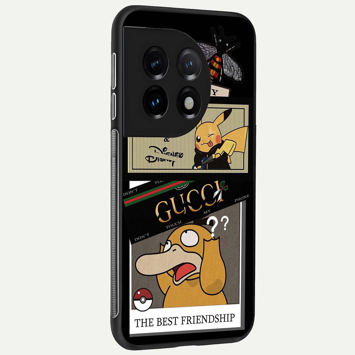  Cartoon Brand Play Mashup back cover For OnePlus 11 slim fit glass case with vibrant aesthetic design