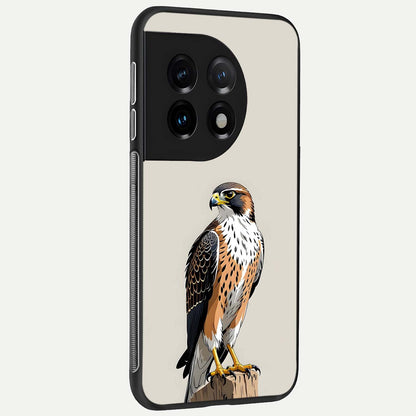  Clever Eagle back cover For OnePlus 11 slim fit glass case with vibrant aesthetic design