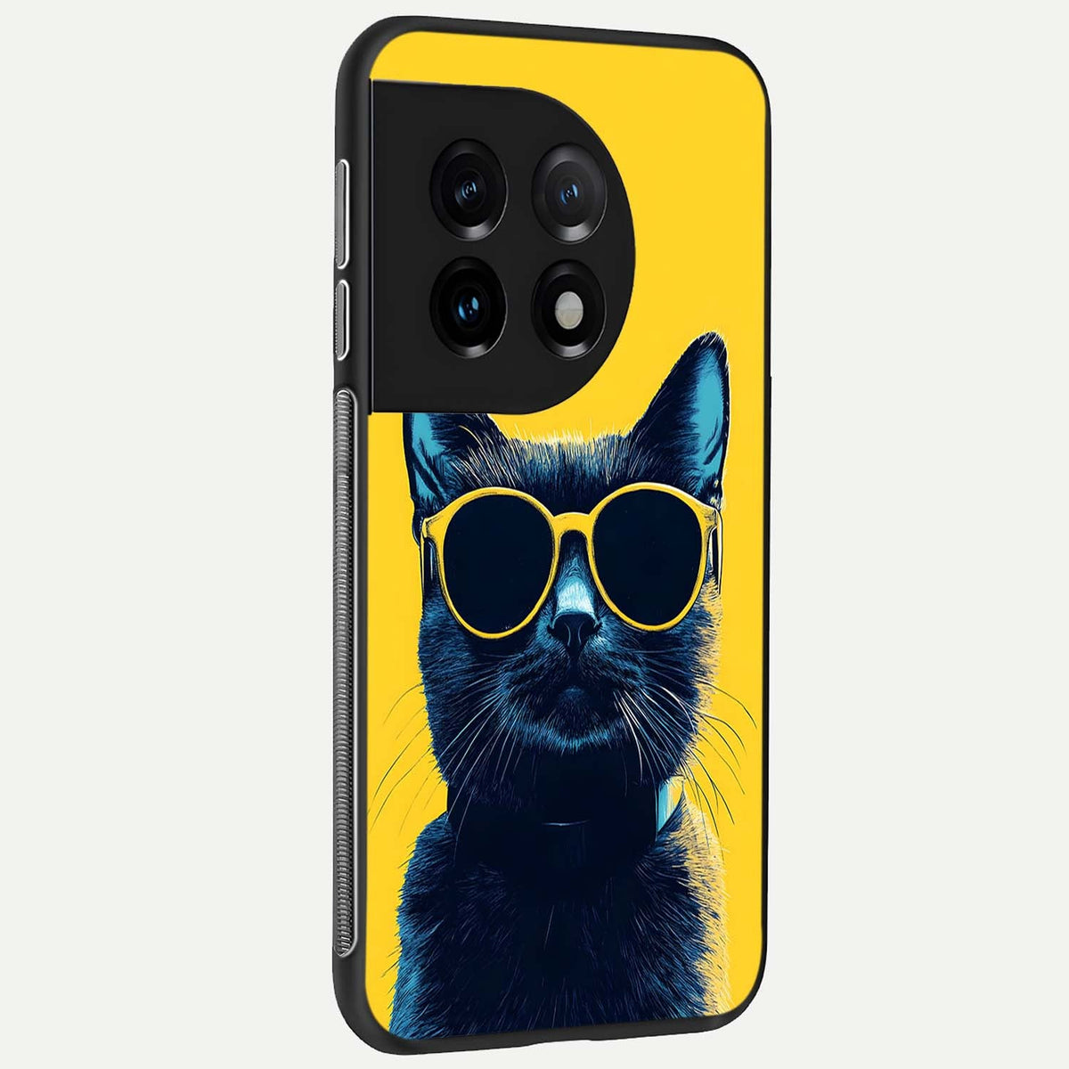  Cool Cat Vibes back cover For OnePlus 11 slim fit glass case with vibrant aesthetic design