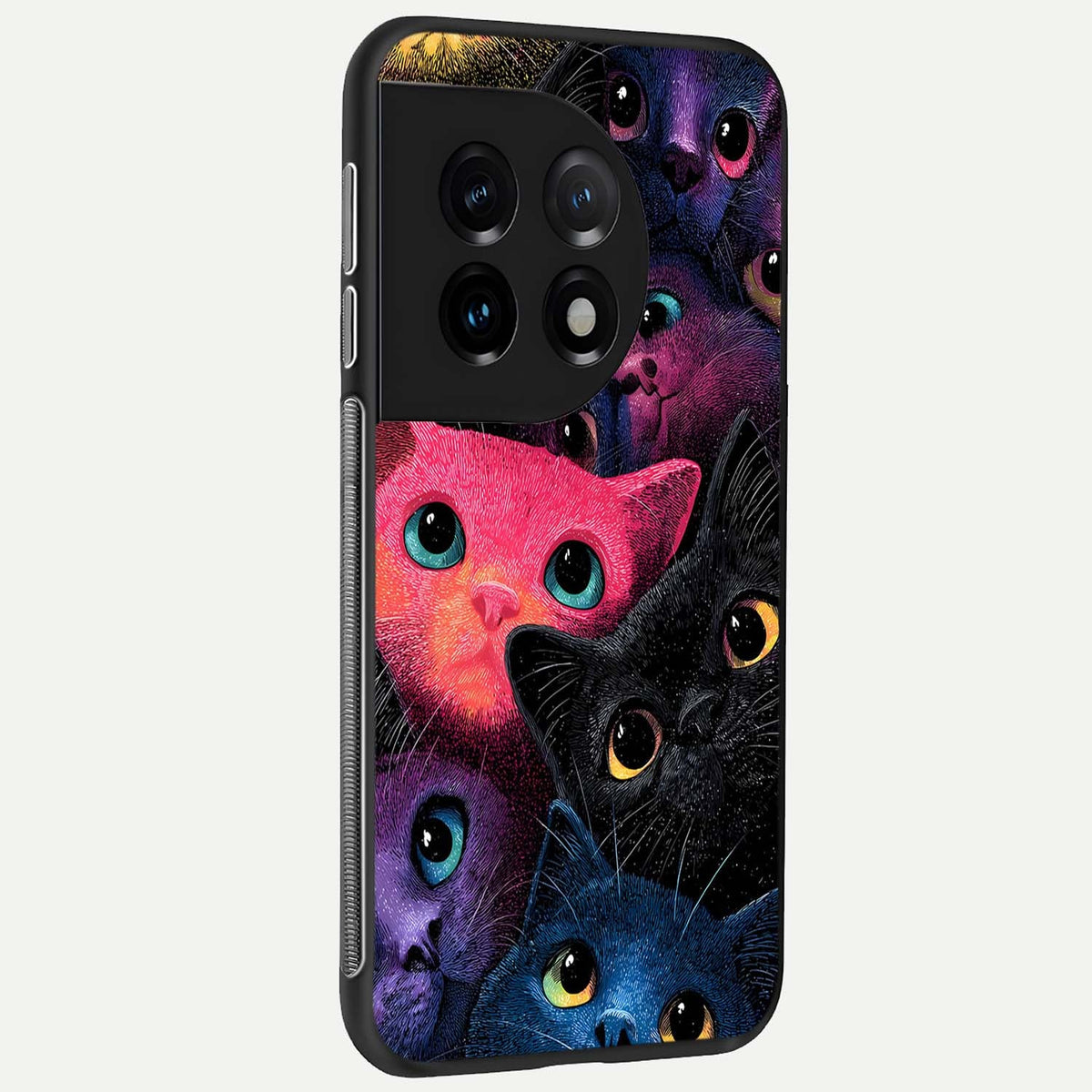  Cosmic Cats Dreams back cover For OnePlus 11 slim fit glass case with vibrant aesthetic design