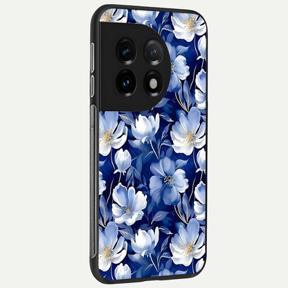  Cute Floral Patterns back cover For OnePlus 11 slim fit glass case with vibrant aesthetic design