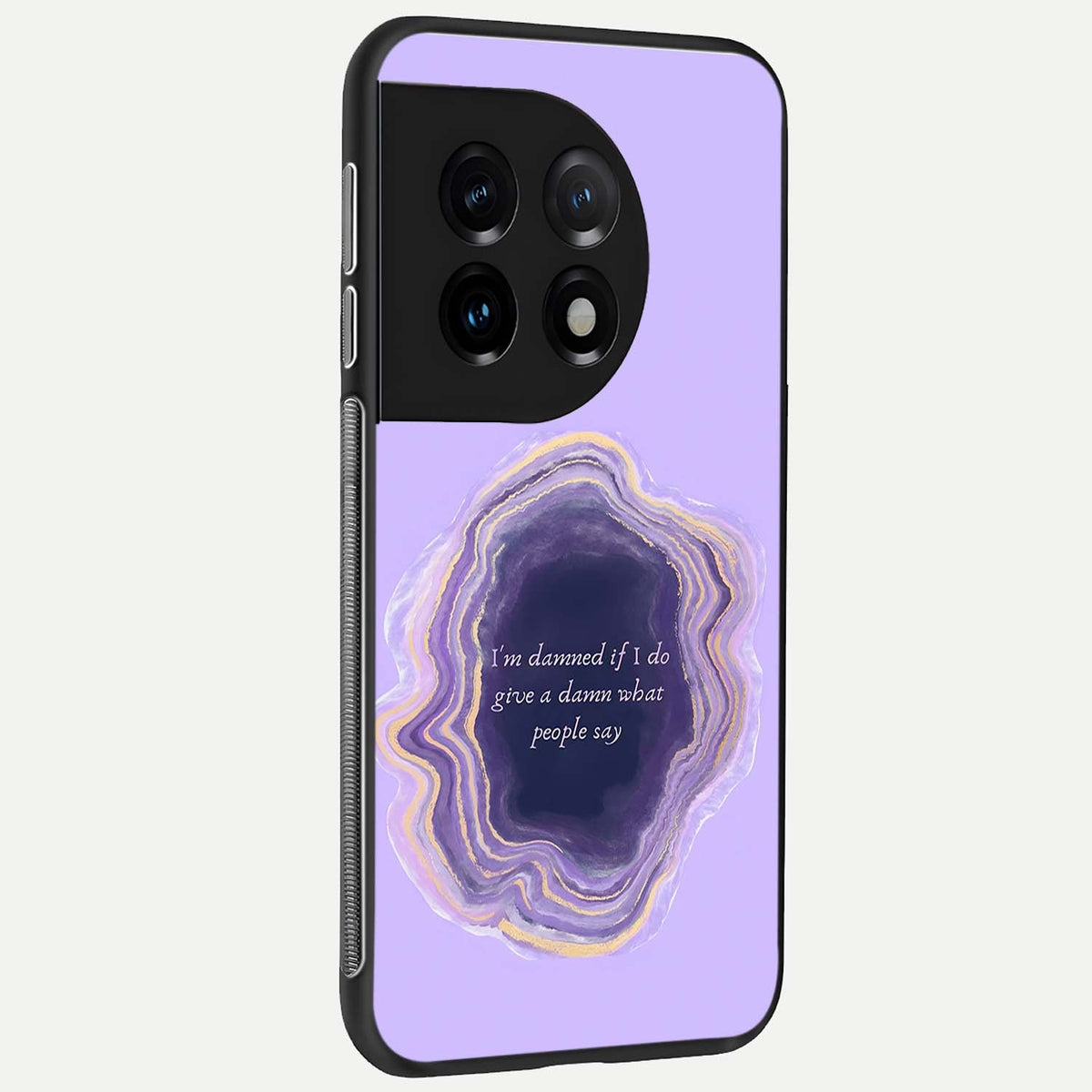  Damned People Quote back cover For OnePlus 11 slim fit glass case with vibrant aesthetic design